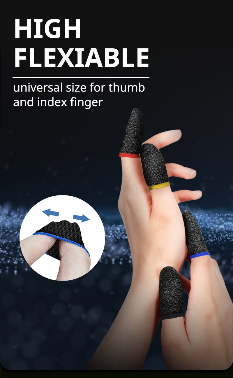 20Pcs New Finger Cover Game Controller For PUBG Sweat Proof Non-Scratch Sensitive Touch Screen Gaming Finger Thumb Sleeve Gloves