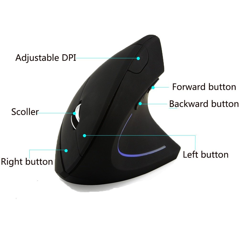 CHYI Ergonomic Vertical Mouse 2.4G Wireless Right Left Hand Computer Gaming Mice 6D USB Optical Mouse Gamer Mause For Laptop PC