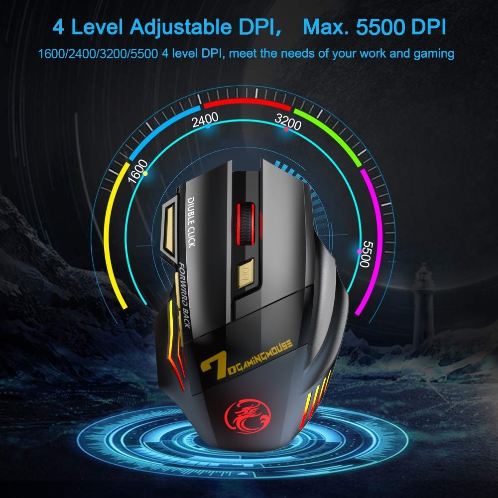 Rechargeable Wireless Mouse Bluetooth Gamer Gaming Mouse Computer Ergonomic Mause With Backlight RGB Silent Mice For Laptop PC