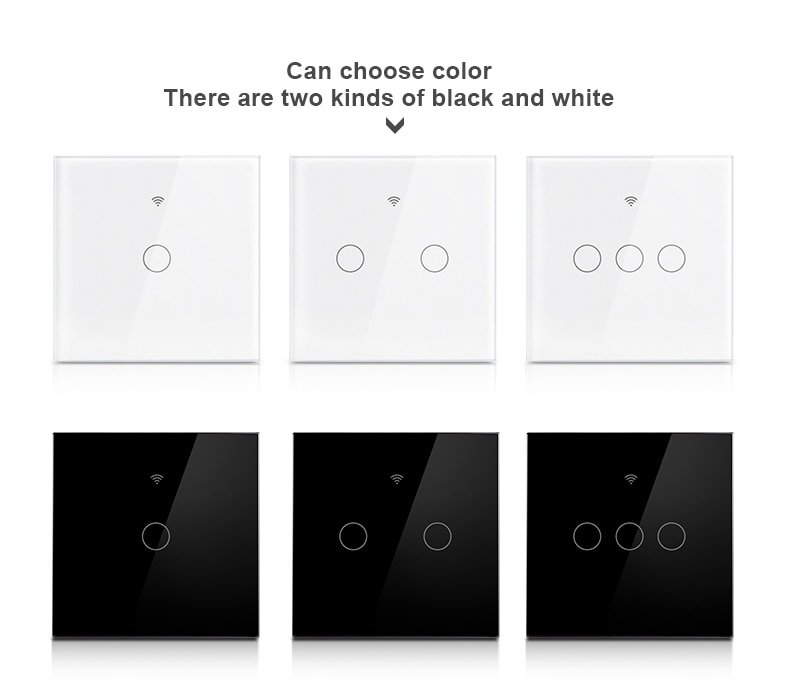 Tuya Smart Life Home House WiFi Wireless Remote Wall Switch Voice Control Touch Sensor LED Light Switches Alexa Google Home 220V
