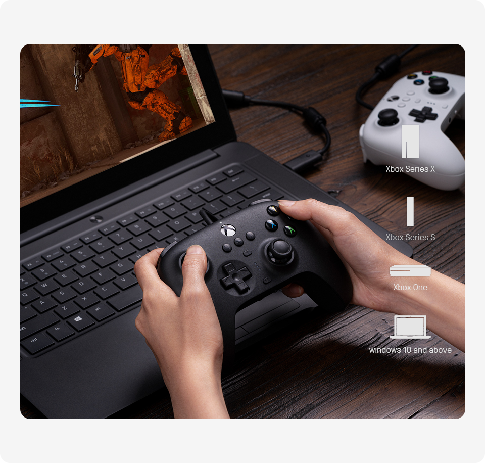 8BitDo - Ultimate Wired Controller for Xbox Series, Series S, X, Xbox One, Windows 10, 11