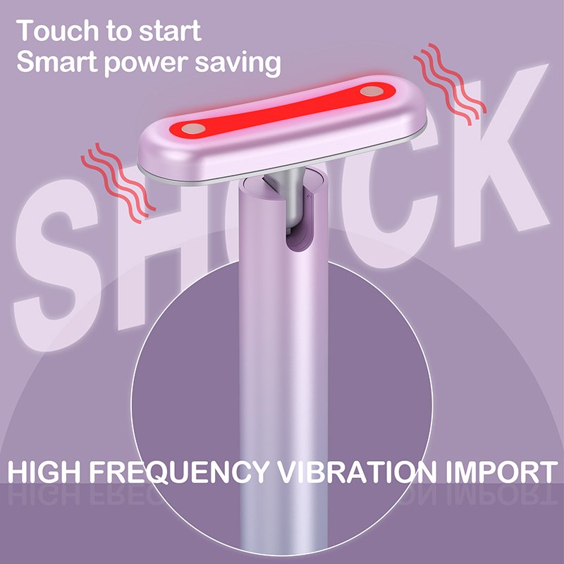 New 4 in 1 Facial Wand LED Red Light Therapy Facial Massage Tool EMS Face Massager Machine Skin Care Beauty Device For Face Neck