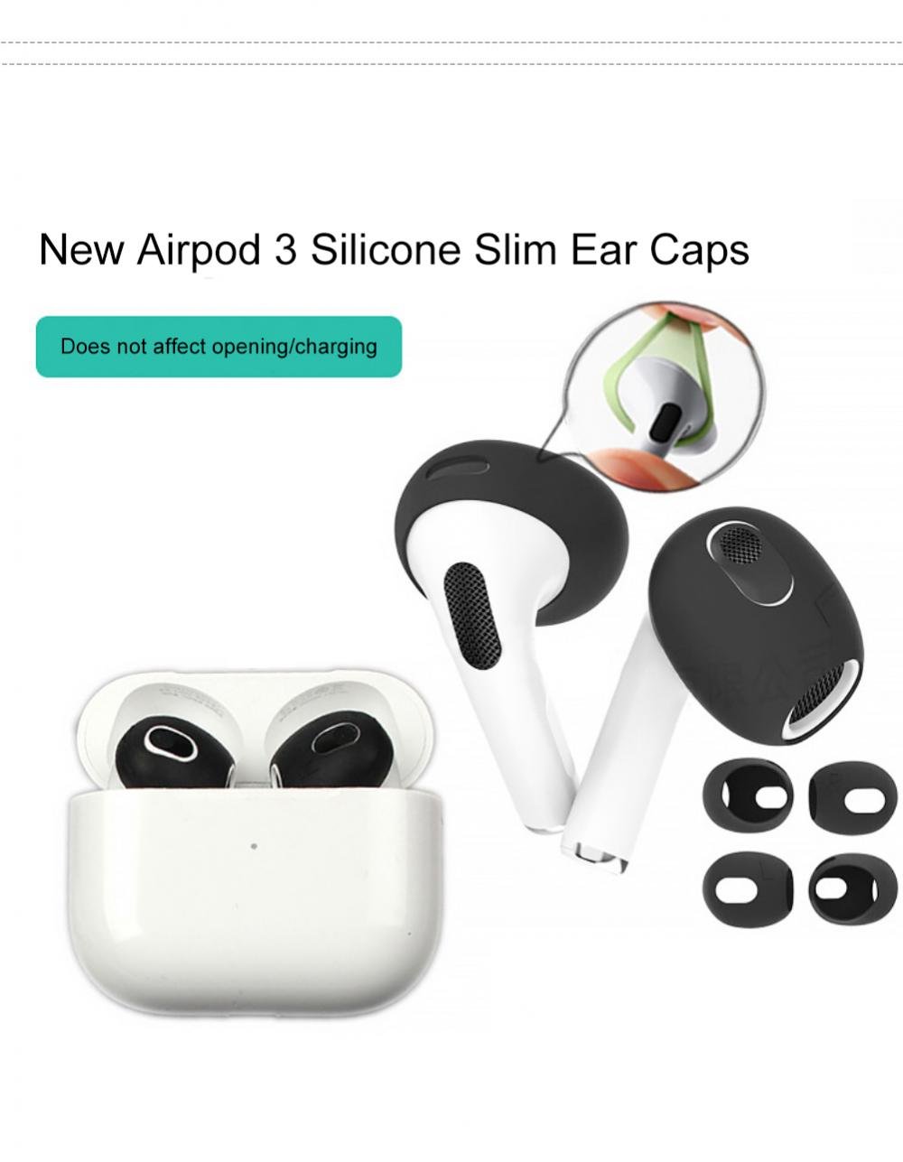 2022 New For AirPods 3rd Silicone Protective Case Skin Covers Earpads For Apple AirPod 3 Generation Ear Cover Tips Accessories
