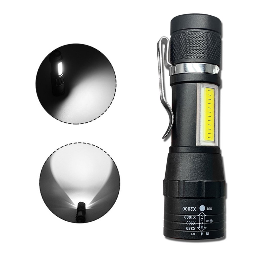 Portable LED Flashlight XPE COB Light