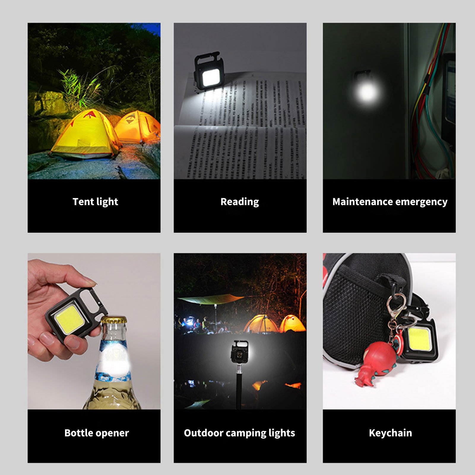 Pocket Multifunction Flashlight Work Light Outdoor Camping lamps Fishing Climbing Lantern LED Light