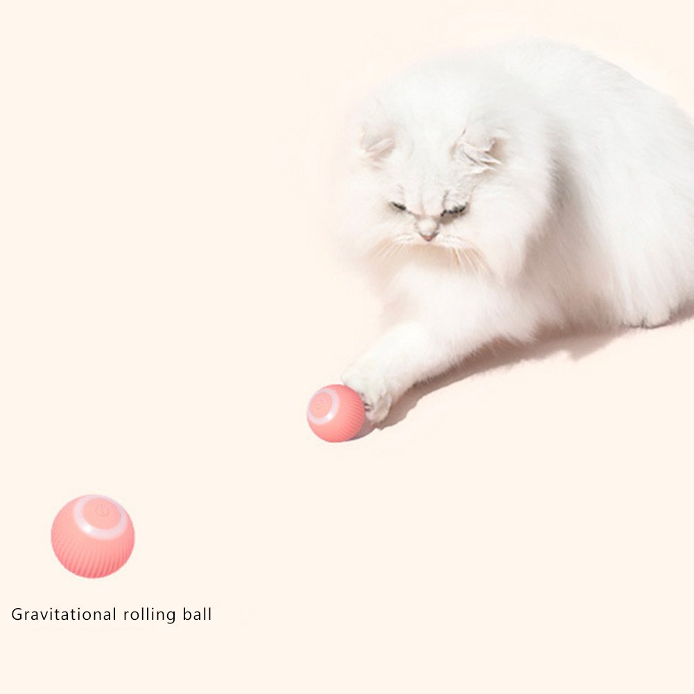 Interactive Cat Toy Ball Smart Electric Automatic Rolling Jumping Ball Usb Charge Led For Cat Dog Intelligent DIY Teaser Toys