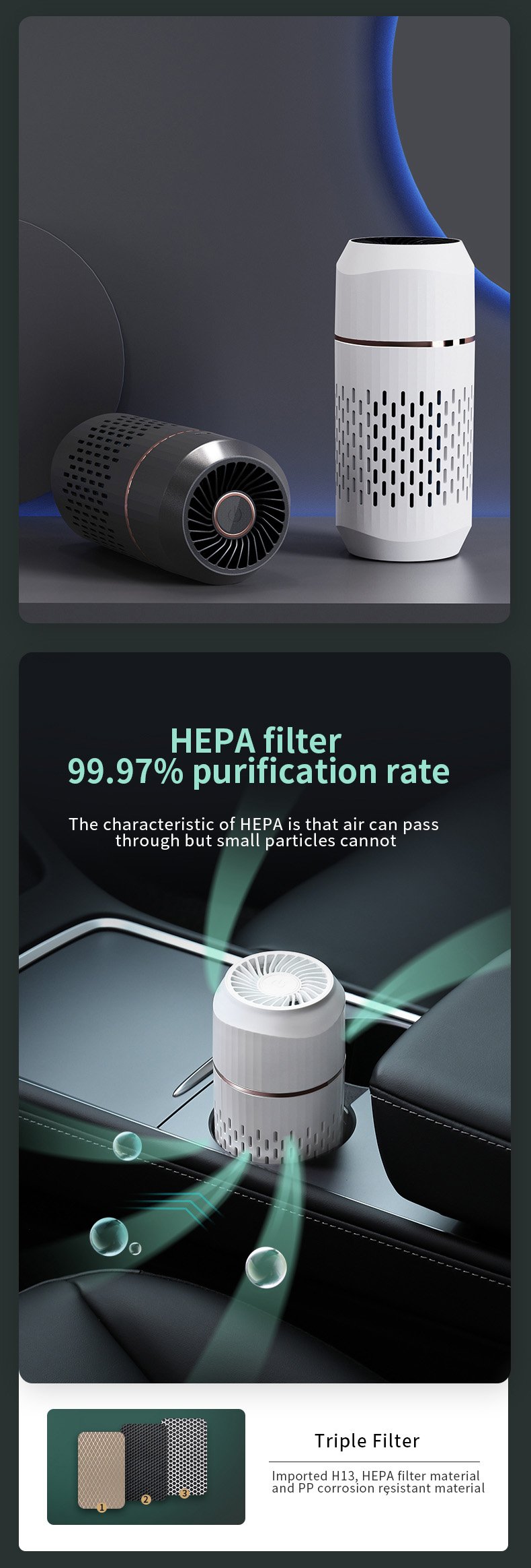 Xiaomi Air Purifier Car Negative Ion Generator