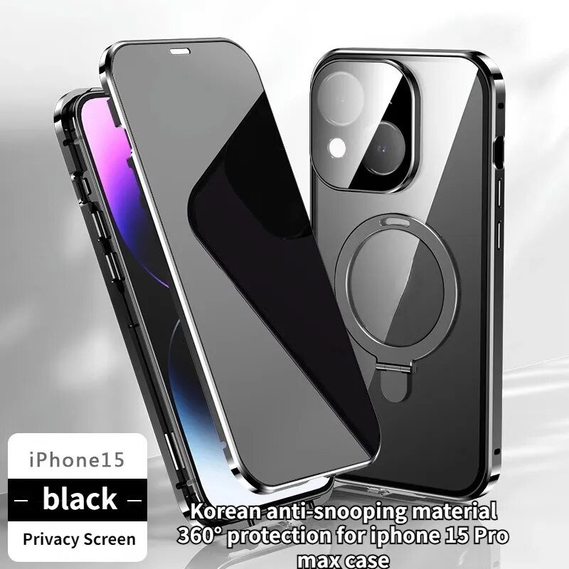 Deluxe 360° Protection Phone Stand Iphone Case for Iphone 15 Pro Max Case14 Pro 13 pro Max Magsafe Iphone 14 Plus Case