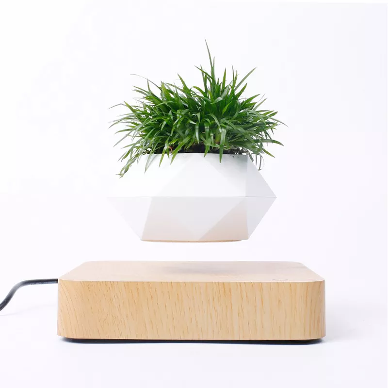 Levitating Air Bonsai Pot Rotation Flower Pot Planters Magnetic Suspension Floating Pot Potted Plant Home Desk Decor