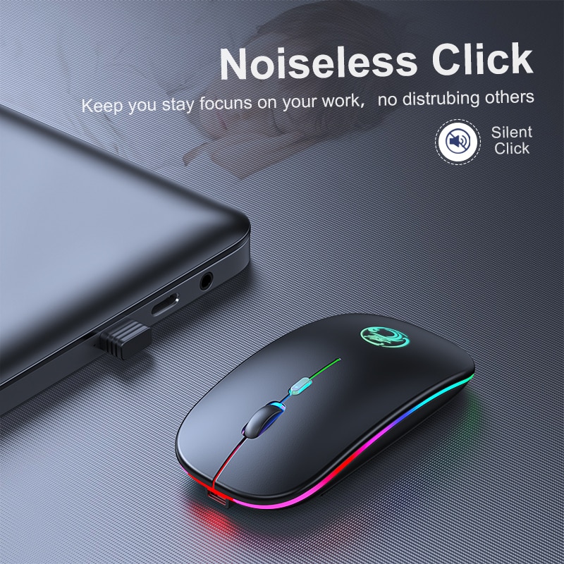 Wireless Mouse Bluetooth RGB Rechargeable Mouse Wireless Computer Silent Mause LED Backlit Ergonomic Gaming Mouse For Laptop PC Wireless Mouse Bluetooth RGB Rechargeable Mouse Wireless Computer Silent Mause LED Backlit Ergonomic Gaming Mouse For Laptop PC