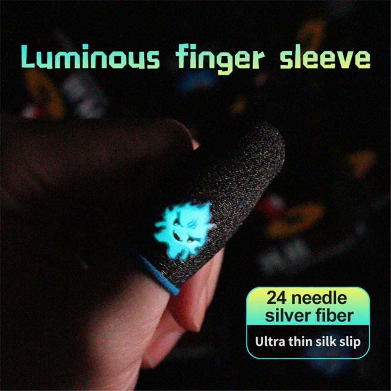 1pair Gaming Finger Sleeve Breathable Fingertips For PUBG Mobile Games Touch Screen Finger Cots Cover Sensitive Mobile Touch