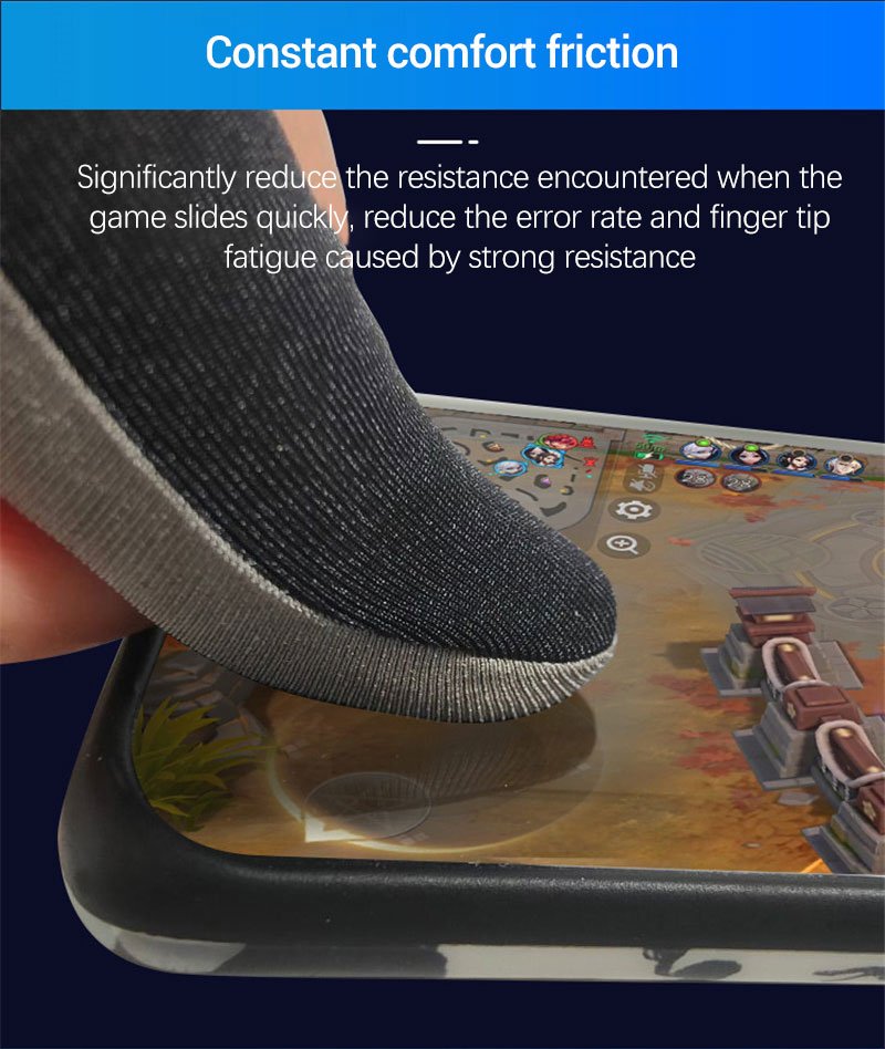 1/3 Pairs Gaming Finger Cover For PUBG Mobile Game Anti-slip Nylon Sweatproof Breathable Palm Fingertip Gloves For Mobile Game
