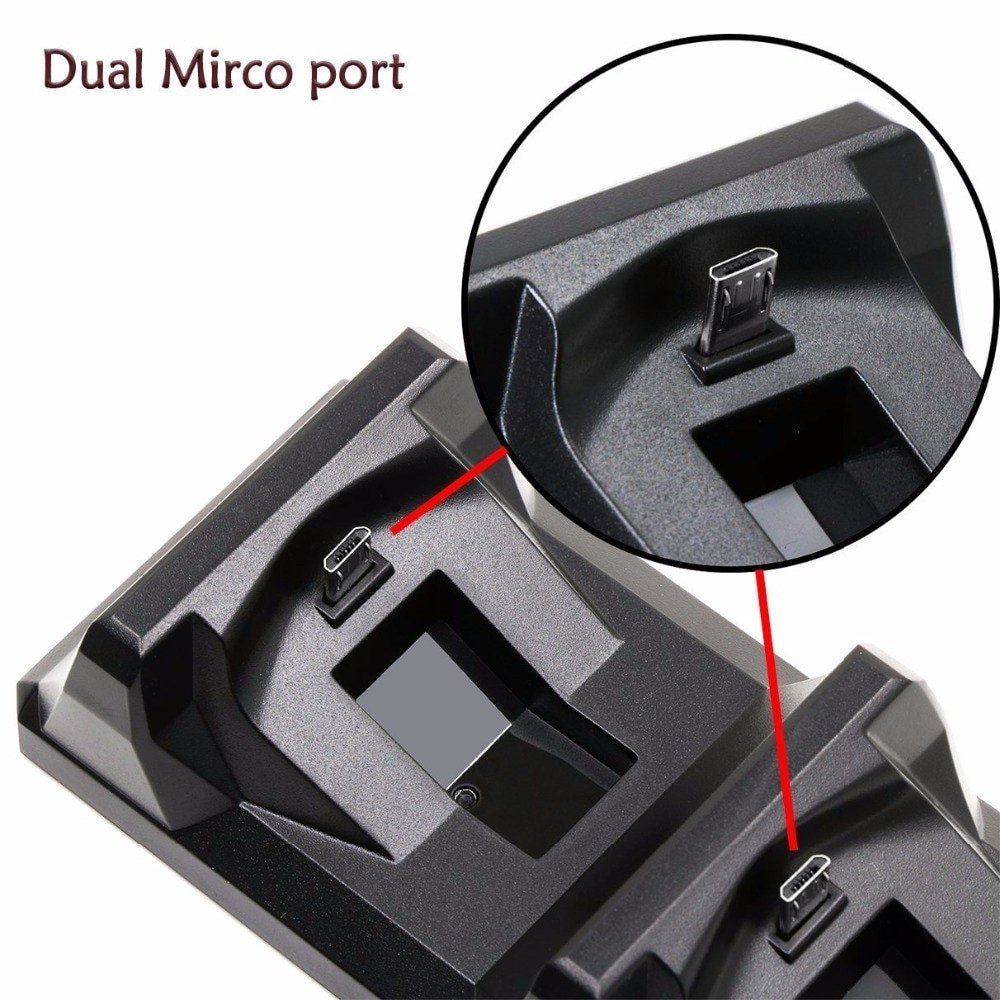 USB Dual Charge Dock For PS4 Controller Gaming Charging Stand Holder For Sony PlayStation 4 Wireless Gamepad Controle Charger