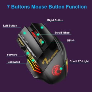 Wireless Ergonomic USB Gaming Mouse RGB