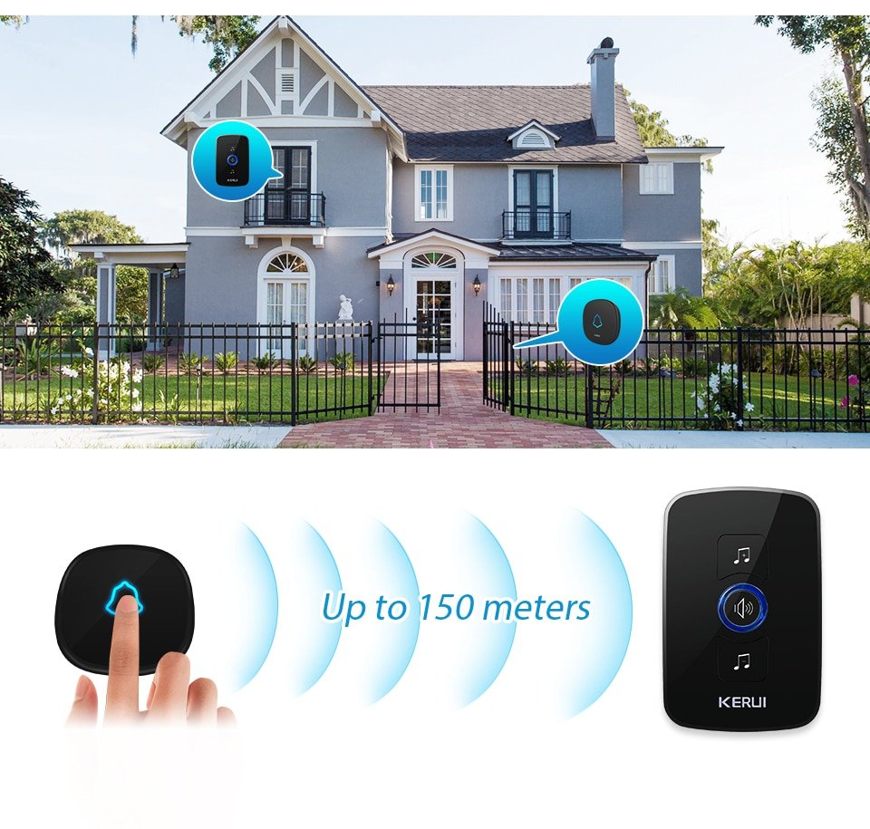 Songs Optional Waterproof Wireless Smart Doorbell