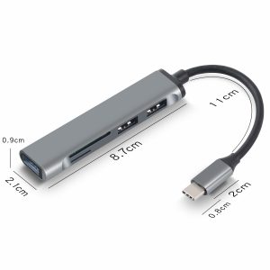 USB 3.0 Type C Splitter Card Reader Multiport