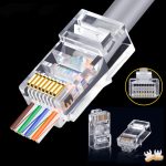 25/50 pcs Rj45 Cat5  Pass Connector
