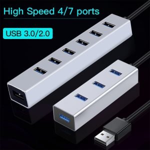 Multi 3.0 Hub USB Splitter High Speed 4/7 Port All In One For PC