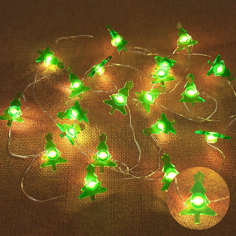 2M 20LED Santa Claus Snowflake LED Light String Christmas Decoration For Home Xmas Tree Ornament 2022 Navidad Kids Gift New Year