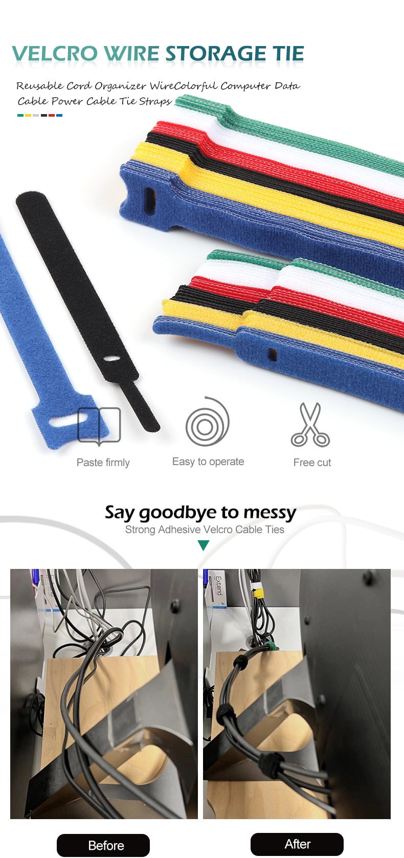 10/30/50/100PCS Releasable Cable Ties Colored Plastics Reusable Cable ties Nylon Loop Wrap Zip Bundle Ties T-type Cable Tie Wire 10/30/50/100PCS Releasable Cable Ties Colored Plastics Reusable Cable ties Nylon Loop Wrap Zip Bundle Ties T-type Cable Tie Wire