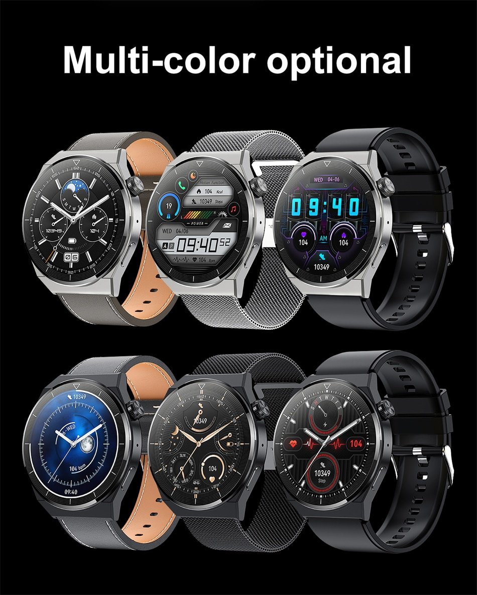 2022 NFC Smart Watch Men GT3 Pro AMOLED 390*390 HD Screen Heart Rate Bluetooth Call IP68 Waterproof SmartWatch For Huawei Xiaomi