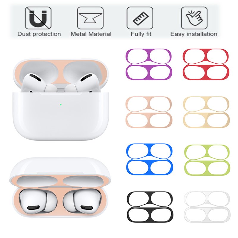 Metal Dust Guard Sticker for Airpods Pro 2 generation Cover for Airpods pro2 1 Air Pods 3rd Earphone Charging Box Case Cover