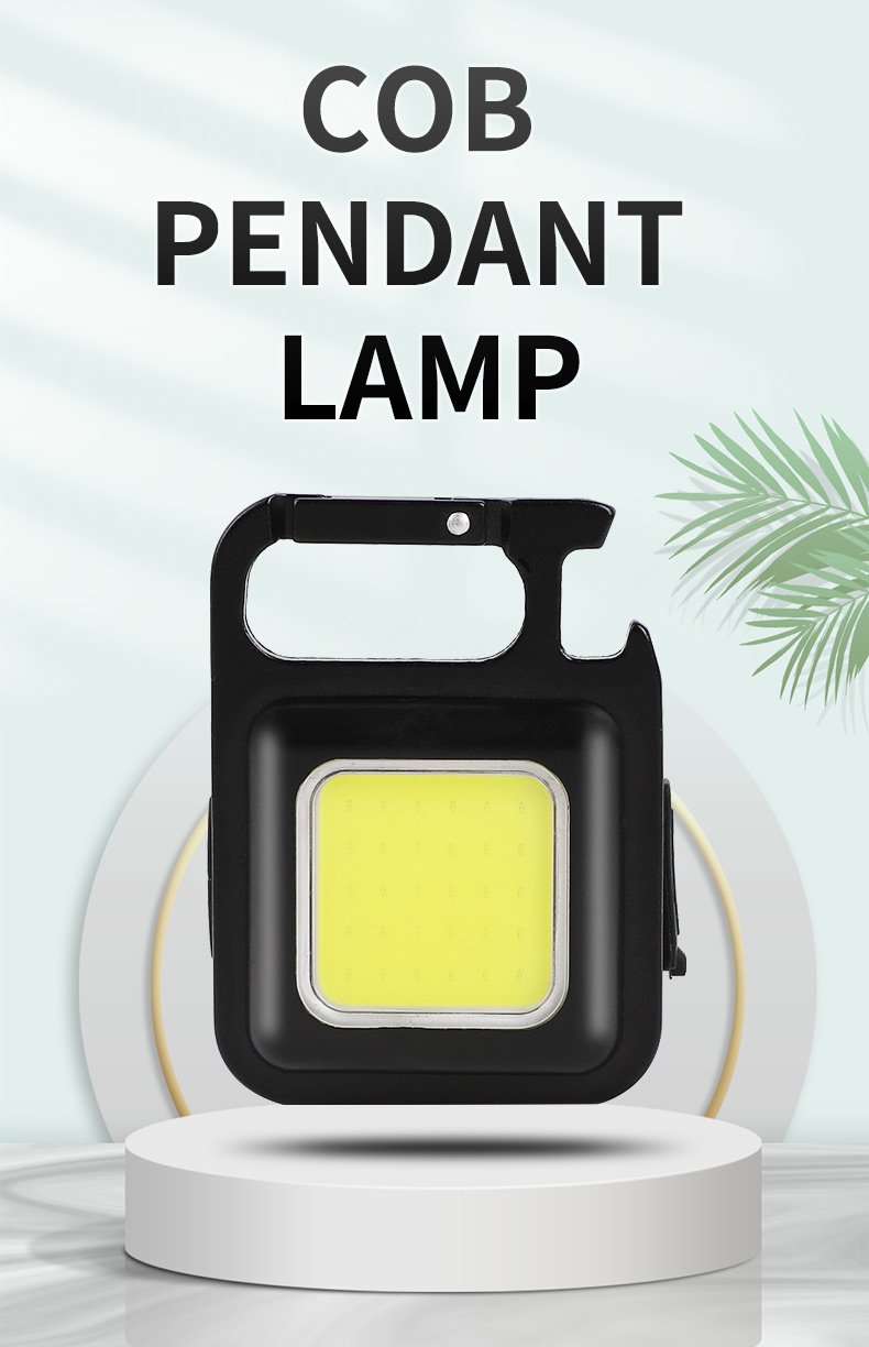 KDULIT Mini LED Working Light Portable Pocket Flashlight USB Rechargeable Key Light Lantern Camping Outside Hiking COB Lantern