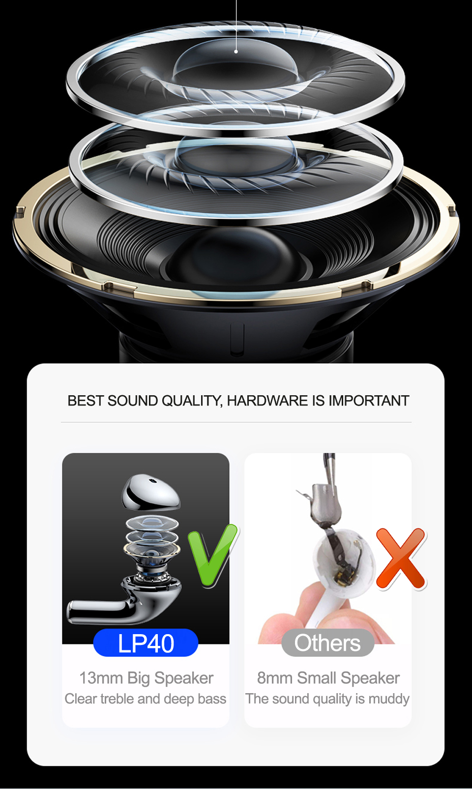 NEW Original Lenovo LP40 TWS Wireless Earphone Bluetooth 5.0 Dual Stereo Noise Reduction Bass Touch Control Long Standby 230mAH NEW Original Lenovo LP40 TWS Wireless Earphone Bluetooth 5.0 Dual Stereo Noise Reduction Bass Touch Control Long Standby 230mAH