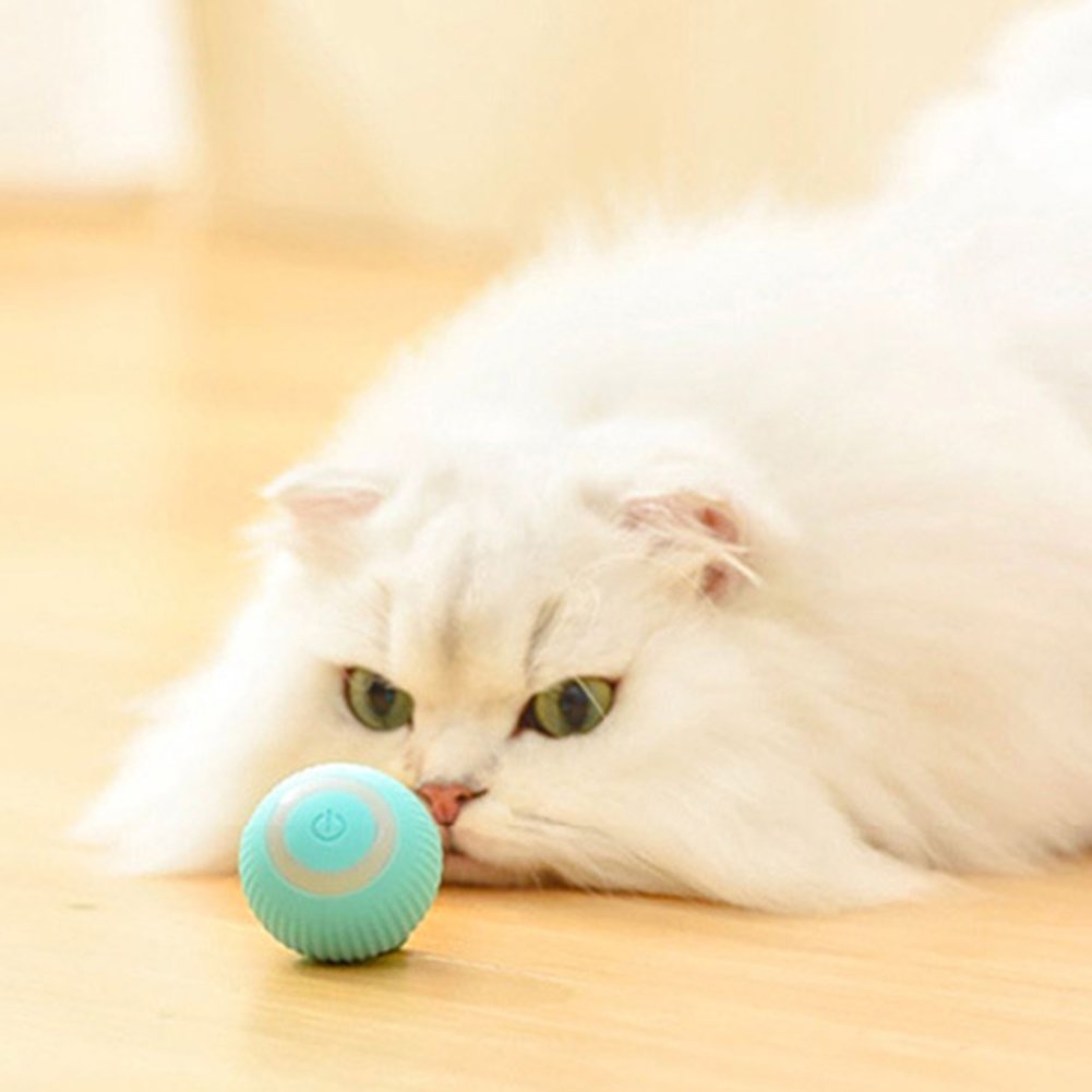 Interactive Cat Toy Ball Smart Electric Automatic Rolling Jumping Ball Usb Charge Led For Cat Dog Intelligent DIY Teaser Toys