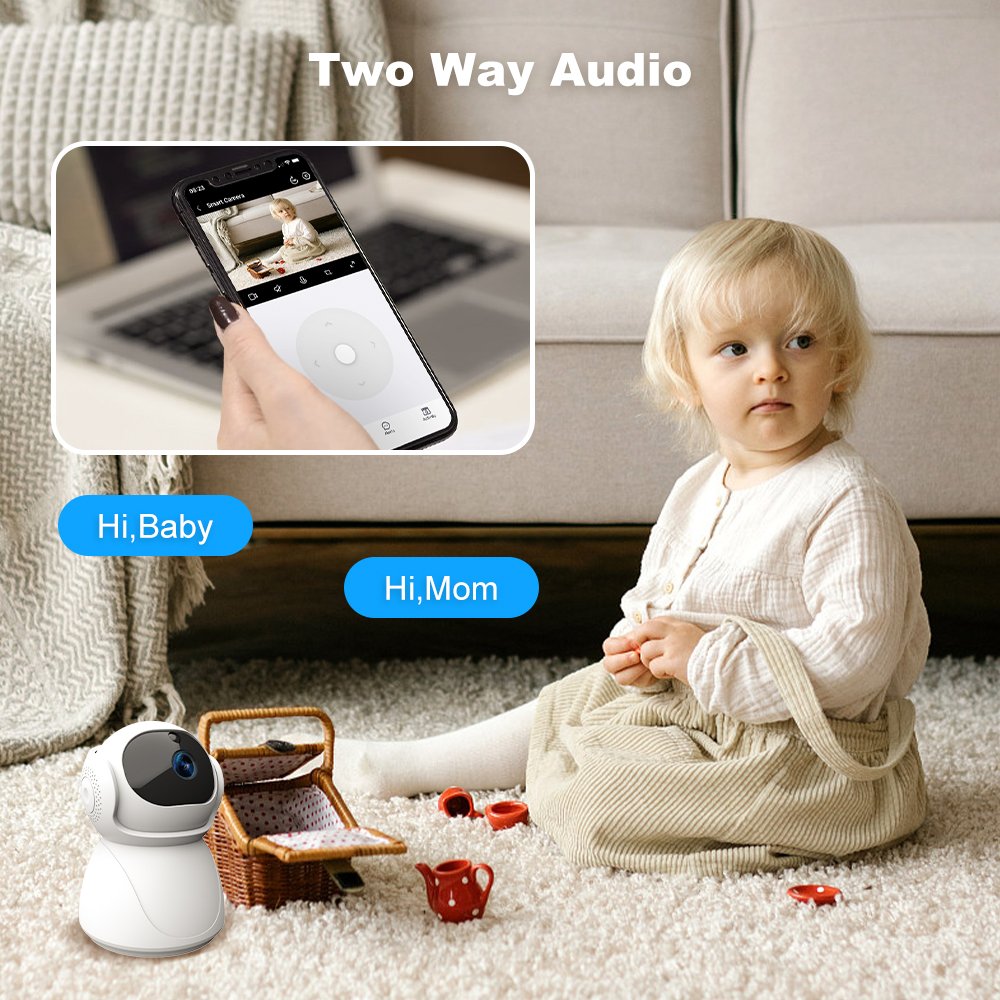 5Ghz 2.4G Dual-Band 1080P WiFi Wireless Auto Tracking Baby Monitor PTZ Security Surveillance CCTV Mini YIIOT Camera Alexa Google