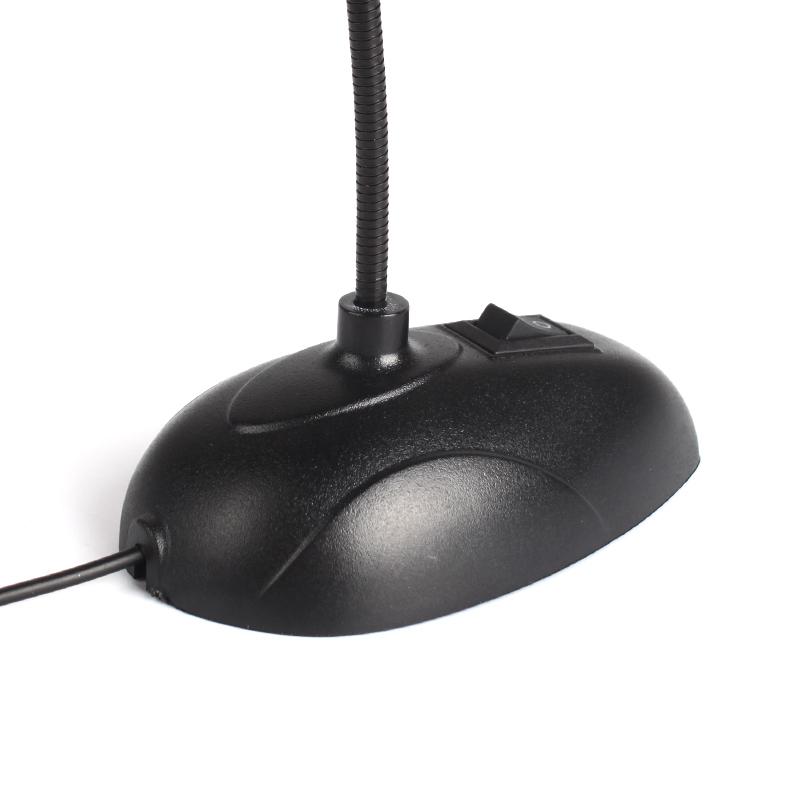 3.5mm Plug Stand Mini Studio Speech Microphone Gooseneck Wired Microphone Flexible for Computer PC Desktop Notebook Accessories