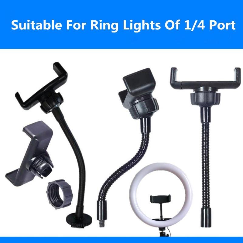 Ring Light Table Support Cell Phone Tripod Monopod Portable Hose Clip For Smartphone Stand Live Broadcast Flexible Clamp Holder