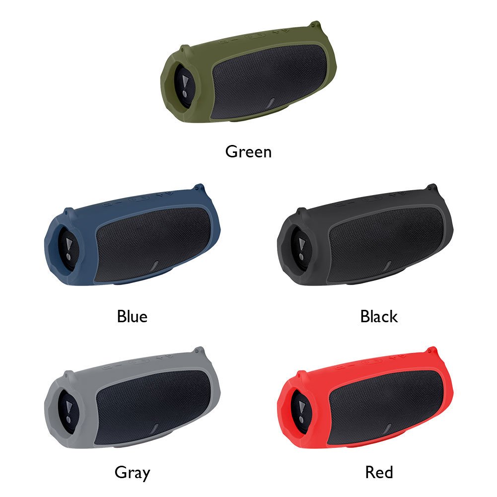 Newest Bluetooth Speaker Case Soft Silicone Cover Skin With Strap Carabiner for JBL Charge 5 Wireless Bluetooth Speaker Bag