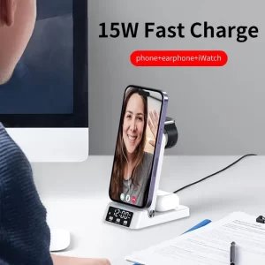 15W 4 In 1 Wireless Charger Stand For iPhone
