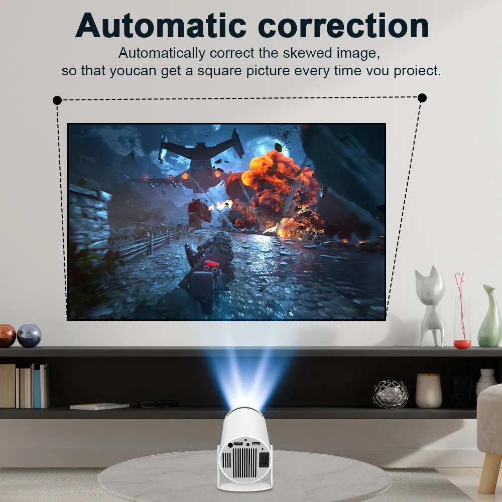 Transpeed Projector 4K Android 11 HY300 Dual Wifi6 200ANSI Allwinner H713 BT5.0 1080P 1280*720P Cinema Outdoor portable Projetor