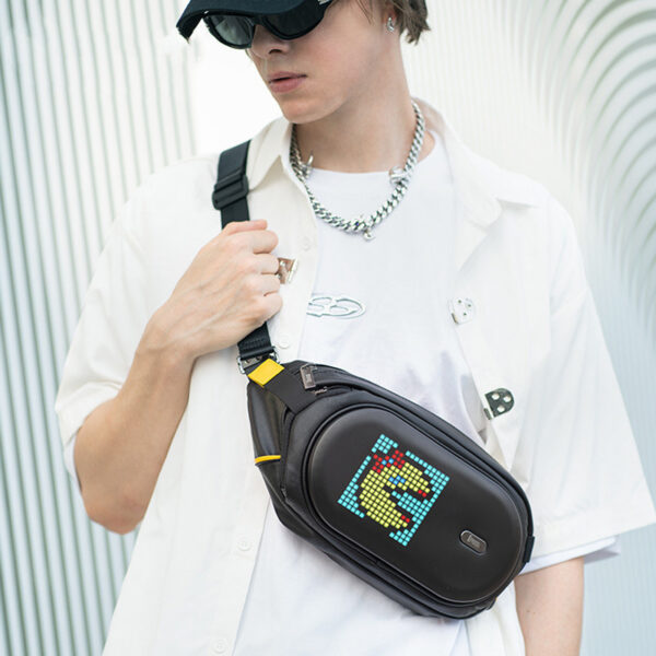 Men's LED Cycling Single Shoulder Crossbody Pixel Bag - Image 3