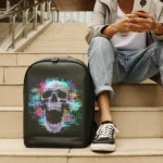 Women Men LED Display Screen Dynamic Waterproof Backpack