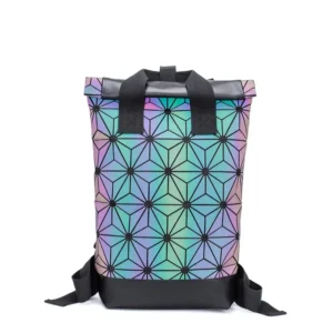 New Men Laptop Backpacks Women Luminous Geometric Backpack