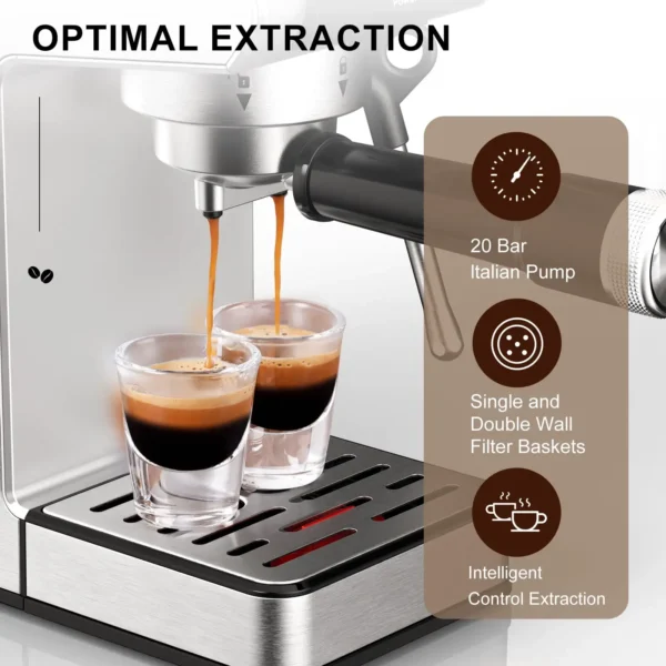 Machine 20 Bar, Professional Espresso Maker - Image 3