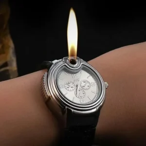 New Trendy Metal Gas Watch Lighter Men