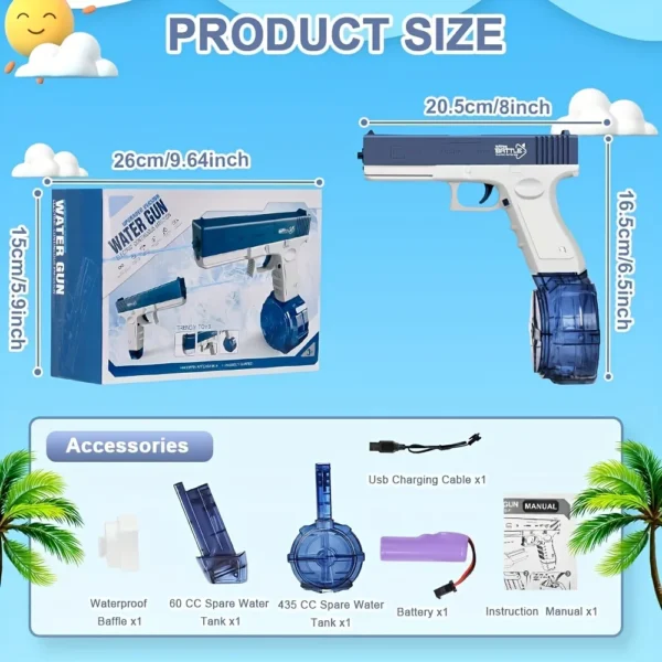 Electric toy water gun, water toy electric water gun - Image 6