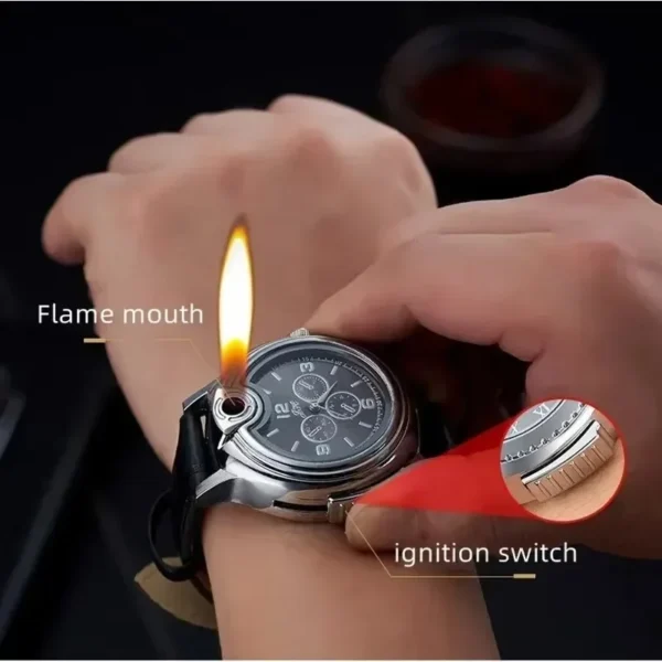 New Trendy Metal Gas Watch Lighter Men - Image 3